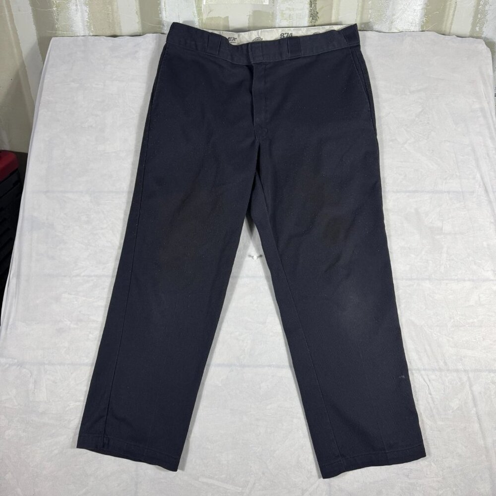 Dickies Men's Chino Pants Navy‎ Blue Straight Leg Outdoor Work Wear 38x30